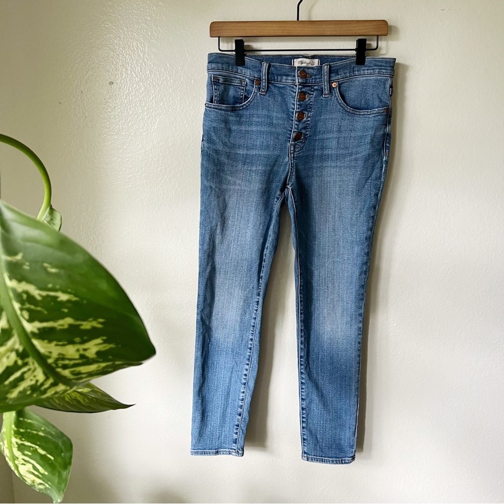 Madewell | 9" Mid-Rise Skinny Crop Jeans: Button-Front TENCEL™ Denim Edition